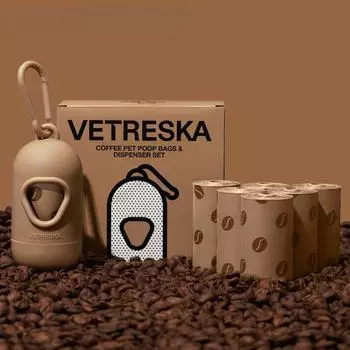 Capsule Potty Pickup Set Coffee Flavored Outdoor Dog Walk Thickened Portable Poop Bag Pet Products Supplies Housebreaking