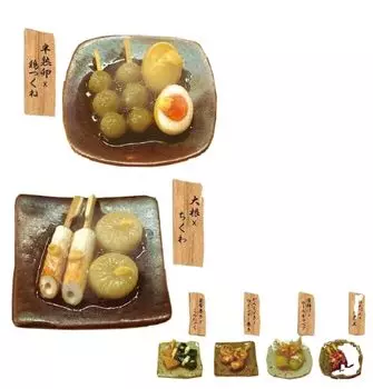 Capsule Toy Japanese Food Collection Japanese Oden All 6 Types Set Gacha Gacha