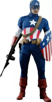 Captain America The First Avenger Hot Toys Exclusive Scale Collectible Figure Captain America Spangled Man 1/6 [Star