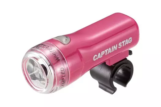 CAPTAIN STAG Bicycle Light Headlight LED 3LED Light 227 SLIM Installation Tools Brightness 160 Bicycle Pink Width 36 x Height 37 x Total Length 95mm