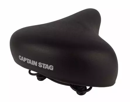 CAPTAIN STAG Bicycle Saddle Soft Saddle Black Width 225 x Length 255 x Thickness 120mm Y-7363 (Thickest Part)
