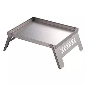 CAPTAIN STAG Bonfire Stand Mini Table for Kamadodai B5 Type Stainless Steel UG-3302 Silver