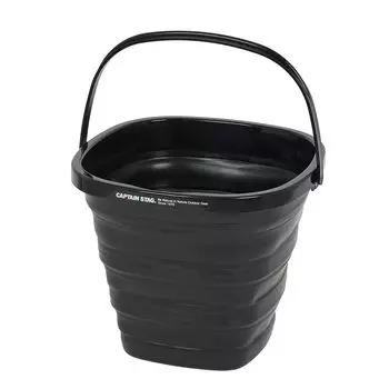 CAPTAIN STAG Bucket Folding Bucket Folding Soft Bucket Storage Compact Black UW-1532