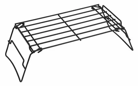 CAPTAIN STAG Camping Barbecue 2way Bonfire Trivet Wide Net with Bonfire and Removable Legs Black [Compatible Stand, Stove, Grill] UG-3260