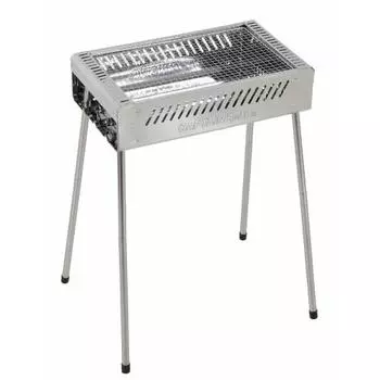 Captain Stag (CAPTAIN STAG) Barbecue Stove Barbecue Grill BBQ Stainless Steel Grill 500 For 3~4 People 2 High/Low Height Levels Easy Assembly Lightwei