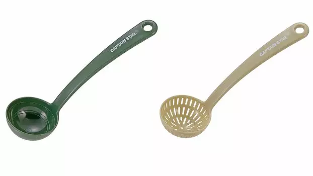 Captain Stag (CAPTAIN STAG) Ladle Perforated Ladle Set Mini Measuring LadleMini Perforated Ladle Set Made in Japan Olive x Beige UH-4723 Product