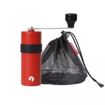 Капитан Олень (КАПИТАН ОЛЕНЬ) Сделано в Японии Кофемолка Керамическое лезвие Handy Type S Размер 18-8 Нержавеющая сталь с сетчатым корпусом Красный UW-3547