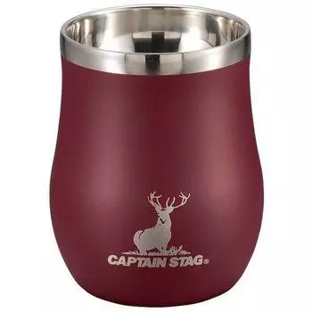 Captain Stag Captain Stag Ue 3577 [стакан для улицы, ароматный, вакуумный, двойной, 240 мл, термоизолированный, нержавеющая сталь, красный]
