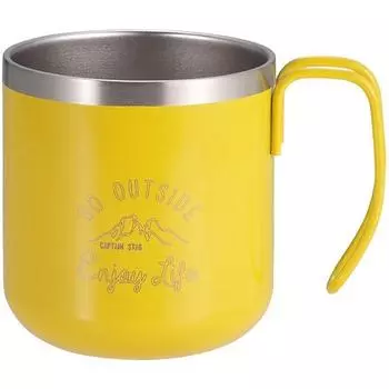 Капитан Стаг Капитан Стаг Ue 3585 [Монте Двойная Нержавеющая Кружка Чашка 300 Желтый]