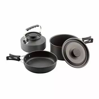 CAPTAIN STAG чайник сковорода плита простая алюминиевая плита набор жесткий анодированный футляр для хранения в комплекте UH-4121