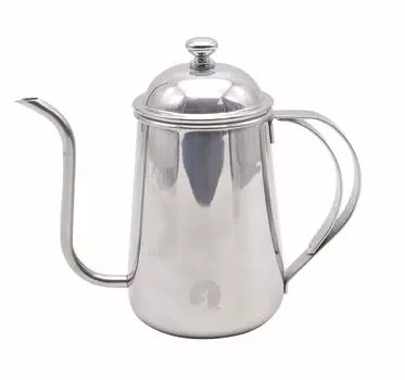 CAPTAIN STAG Coffee Drip Kettle Drip Pot Coffee Pot Coffee Drip Pot Full Water Capacity 780ml Appropriate Capacity 500ml Stainless Steel Silver 18-8