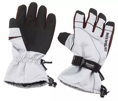 CAPTAIN STAG Cold Weather Gloves 3D Gray x Brown M ME-2891