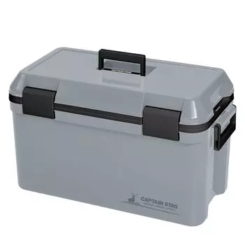 CAPTAIN STAG Cooler Box 35L Capacity with Shoulder Belt Blue Gray Made in Japan UY-7095