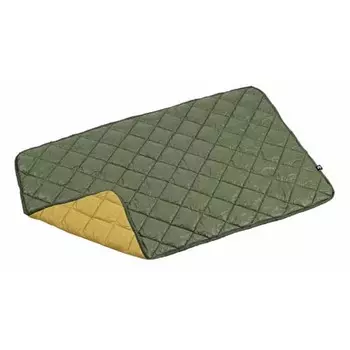 CAPTAIN STAG Down Throw Blanket Cold Protection CS Fiber Down Blanket Washable Storage Bag Included 120 x 75 см Moss Green x Camel UM-1555