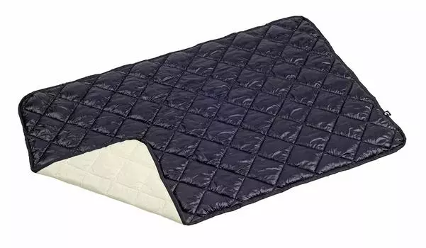 CAPTAIN STAG Down Throw Blanket Cold Protection CS Fiber Down Blanket Washable Storage Bag Included 120 x 75 см Black x Ivory UM-1554