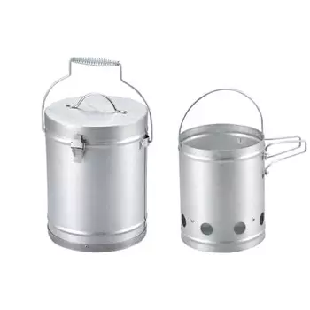 CAPTAIN STAG Fire Starter Огнетушитель Большой огнетушитель Горшок Набор для розжига огня UY-7023 Серебряный Внешний диаметр 190 x Высота 240 мм