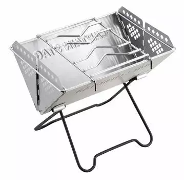 CAPTAIN STAG гриль-печь подставка для костра V-образный умный гриль мини из нержавеющей стали с подставкой и сумкой для хранения UG-47