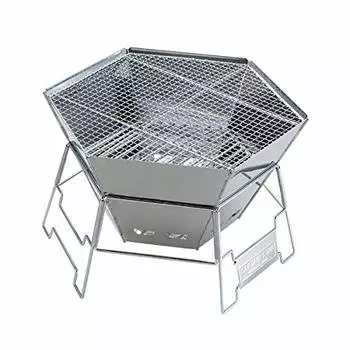 Captain Stag Hexa Stainless Steel Fire Grill M-6500