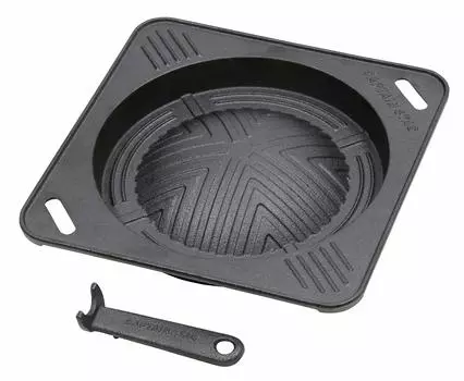 CAPTAIN STAG Литой квадратный горшок Чингисхана с крючком, ручка не требует приправ, UG-3039