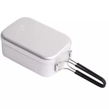 CAPTAIN STAG Mestin Aluminum Square 1 with All Alumite Processing Cooker, Cup, Scale, UH-4114