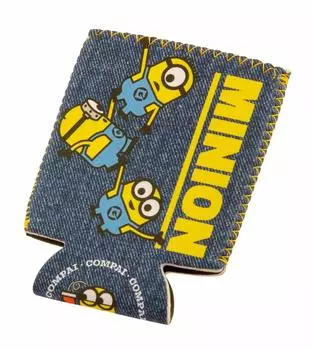 CAPTAIN STAG Minions Can Holder Koozie Sleeve Soft Can Jacket с 350 мл продуктом 98 x 130 x Толщина 8 мм [Совместимые банки] Minions/Denim UY-8060