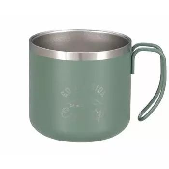 CAPTAIN STAG Mug Cup Double Stainless Steel Vacuum Insulated Heat/Cold 350ml Antique Green Monte UE-3539