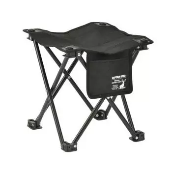 CAPTAIN STAG Outdoor Chair Chair Chocotto Chair with Side Pocket Storage Bag Gracia Black UC-1873