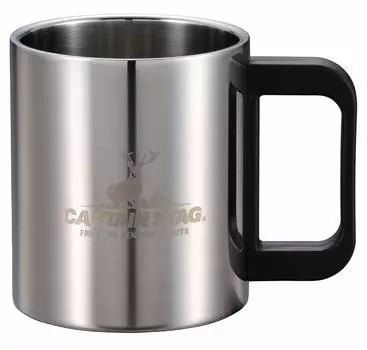 CAPTAIN STAG Outdoor Cup Mug Tumbler 350ml Double Stainless Steel Hollow Double Structure Stainless Steel NEW Malay UH-2009 серебряный