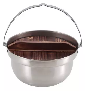 CAPTAIN STAG Outdoor Pot Походный костер с деревянной крышкой 18 см Нержавеющая сталь Сделано в Японии Сделано в Tsubame-Sanjo UH-4124 серебряный