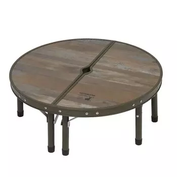 CAPTAIN STAG Outdoor Round Paul Hassam Диаметр Высота Регулируется в 2 Сумках для хранения Стол для бистро, Стол, Чабудай, Стол, 60 см, Уровни, В комплекте, коричневый