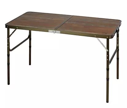 CAPTAIN STAG Outdoor Table Folding Table 120 x 60cm Height Adjustable in 4 Levels for 4 to 6 People Aluminum Bistro UC-571