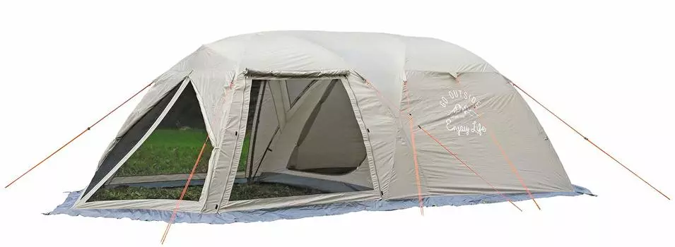 CAPTAIN STAG Палатка-экран Двухкомнатная купольная палатка 280 x 620 x H190 Обработка ПУ Стойки из стекловолокна В комплект входит сумка для переноски Monte [На 5-6 человек] [Размер см] UA-44