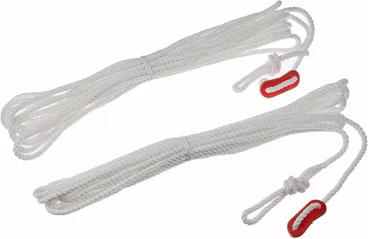 CAPTAIN STAG Палатка Детали брезента Веревка Веревка для палатки Направляющая веревка Гибкая веревка Диаметр 5 мм x Длина 450 см Набор из 2 белых UA-4532