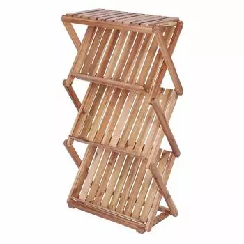 CAPTAIN STAG полка для хранения деревянная стойка для обуви 3-х уровневая входная стойка Ш515 x Г250 x В940 мм CS Classics UP-2639