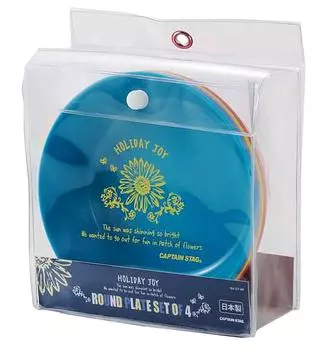 CAPTAIN STAG Посуда для кемпинга на открытом воздухе Блюдо Антибактериальная глубокая тарелка 16 см Набор из 4 предметов Сделано в Японии Holiday Joy UT-49