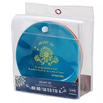 CAPTAIN STAG Посуда для кемпинга на открытом воздухе Блюдо Антибактериальная глубокая тарелка 16 см Набор из 4 предметов Сделано в Японии Holiday Joy UT-49