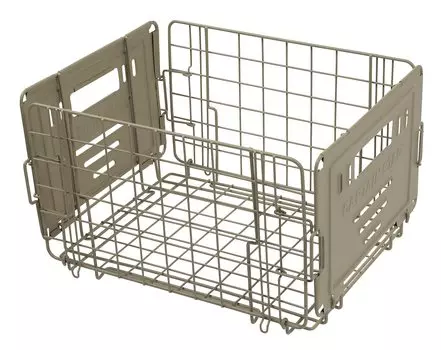 CAPTAIN STAG проволочная корзина складная корзина штабелируемая каркас цвета хаки UP-2009 хаки