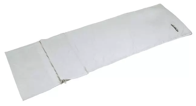 CAPTAIN STAG Sleeping Bag Inner Shruff Inner Sheet Microfiber Sleeper Sheet with Pillow Pocket Storage Bag Included 75 x 210 cm Light Gray UB-40