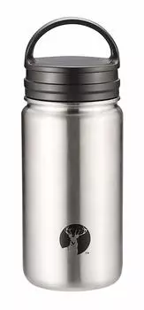 Спортивная бутылка CAPTAIN STAG, бутылка для воды, для питья, с вакуумной изоляцией, двойной изоляцией из нержавеющей стали, с широким горлом и винтовой пробкой HD 2way серебряный