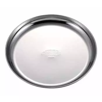 CAPTAIN STAG Stainless Steel Tableware Plate Dish Tableware Camping Plate Outer Diameter 19 x Height 1.8cm Made in Japan UW-2026 Silver