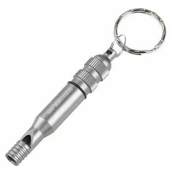 CAPTAIN STAG свисток алюминиевые аксессуары аварийный свисток включает в себя аварийную информационную бумагу титаново-серый UM-1891