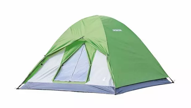 CAPTAIN STAG Tent Crescent Dome Tent Dome Shape 3 Compact Design Includes Storage Bag and 4 Uses Glass Fiber Green [For People] Waterproof,