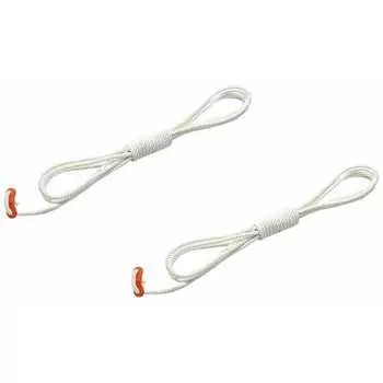 CAPTAIN STAG Tent/Tarp Parts Rope Tent Rope Guide Rope Flexible Rope Diameter 5mm x Length 350cm Set of 2 White UA-4531