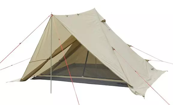 CAPTAIN STAG Tent Teepee Одностоечная палатка Recta TYPE2 4 человека 270 Защита от ультрафиолета Алюминиевый шест Напорный тент 3000 мм Оборудованная вентиляцией Хаки хаки