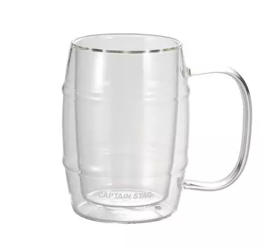 CAPTAIN STAG термостойкое стекло стеклянная кружка с двойными стенками бочка с двойной структурой пивная чашка 350 мл UW-2031