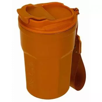 Captain Stag Ue 3616 [outdoor Cup Mug Mug Tumbler Vacuum Double Flip Lid Tumbler 350ml With Insulated Lid Strap Monte Yellow]