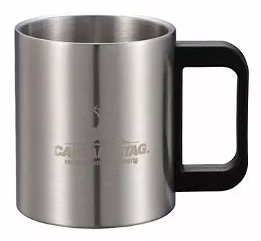 Captain Stag UH-2012 Уличная кружка, кружка, чашка, тамблер, 11,8 жидких унций (350 мл), Двойная нержавеющая сталь, Конструкция с двойными стенками, Нержавеющая сталь, Не