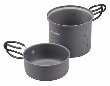 CAPTAIN STAG уличная походная плита, набор плит, алюминиевый, жесткий анодированный, индивидуальный набор плит с сумкой для хранения, размер M, Trekker UH-4107