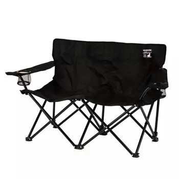 CAPTAIN STAG Уличное кресло-скамья с подстаканником и сумкой для хранения Gracia Black UC-1877 чёрный