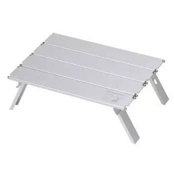 CAPTAIN STAG Уличный стол, алюминиевый стол на колесиках, компактный, Nano, ширина 330 x глубина 215 x высота 105 мм, складной футляр для хранения, анодированный, UC-548